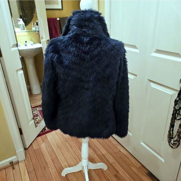 TURQUOISE FAUX FUR JACKET - Picture 5 of 5